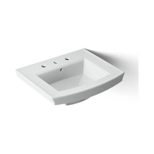 Main product image of 24" Rectangular Pedestal Bathroom Sink (Ice Grey), K-2358-8-95