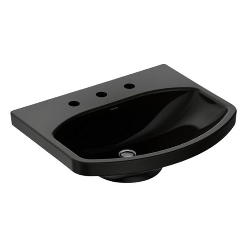 Main product image of Cimarron 22-3/4" Rectangular Pedestal Bathroom Sink (Black), K-2363-8-7