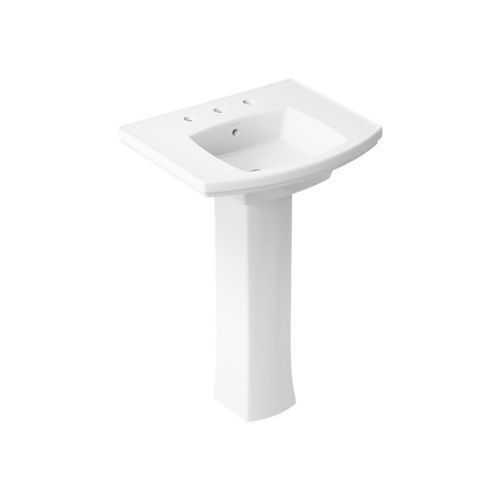 Main product image of Kelston 23-3/4" Rectangular Pedestal Bathroom Sink (White), K-24050-8-0