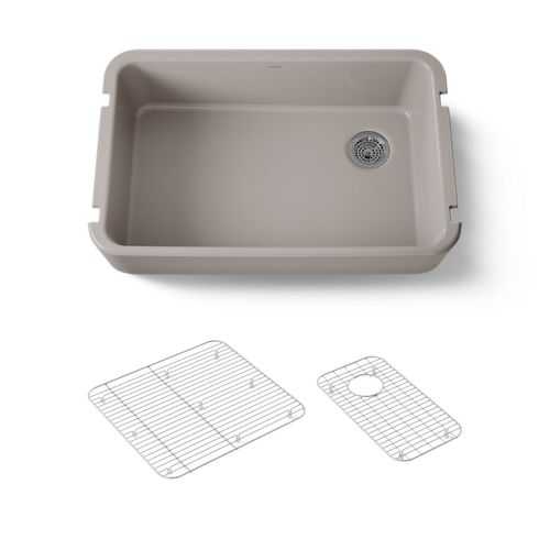 Main product image of 34" Undermount Single-Bowl Farmhouse Kitchen Sink (Truffle), K-24268-TRF