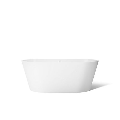 Main product image of Evok 66" x 30" Oval Freestanding Bathtub with Center Toe-Tap Drain (White)