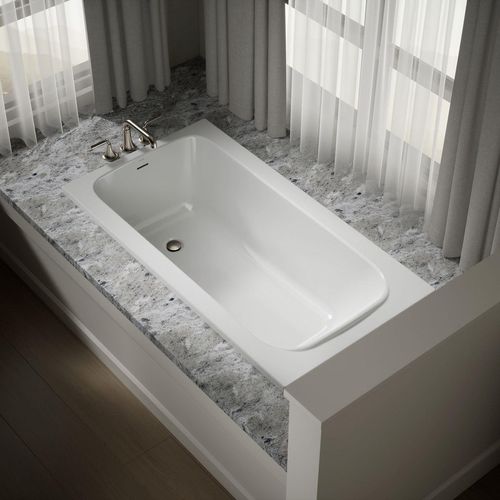 Main product image of Avec 60" x 32" Drop-In Bathtub with Reversible Drain (White)
