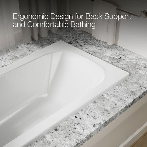 Main product image of Avec 60" x 32" Drop-In Bathtub with Reversible Drain (White)