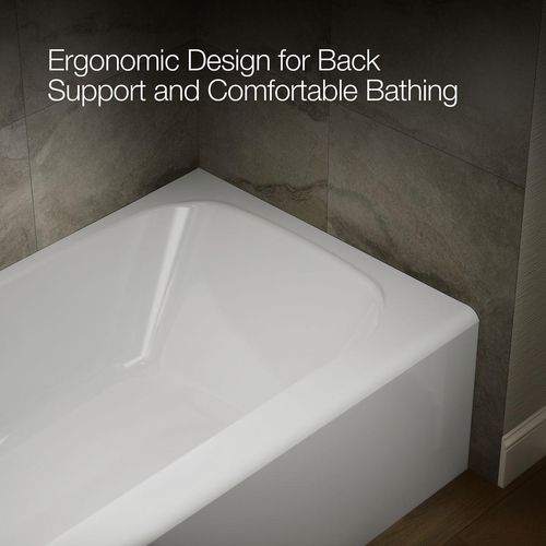 Main product image of Avec 72" x 36" Alcove Bathtub with Left Drain (White)