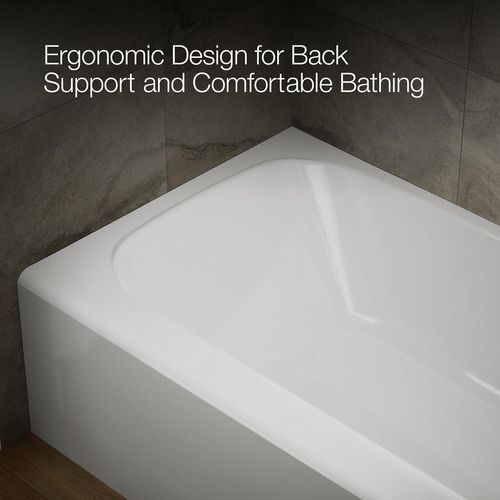 Main product image of Avec 72" x 36" Alcove Bathtub with Right Drain (White)