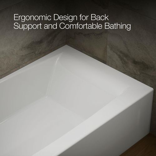 Main product image of Entity 60" x 32" Alcove Bathtub with Left Drain (White)