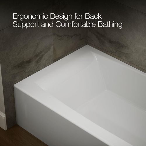 Main product image of Entity 60" x 32" Alcove Bathtub with Right Drain (White)