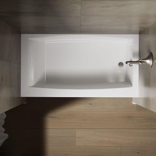 Main product image of Entity 60" x 32" Alcove Bathtub with Right Drain (White)