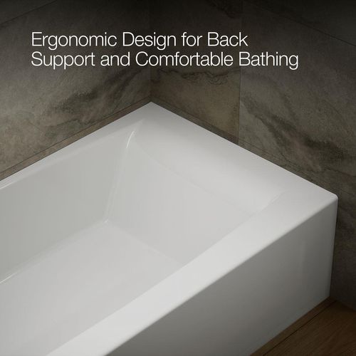 Main product image of Entity 60" x 30" Alcove Bathtub with Left Drain (White)