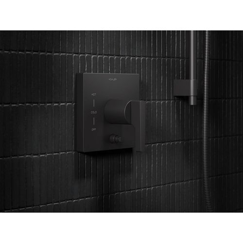 Main product image of Honesty Showering Kit with Rainhead, Handshower, and Trim, 2.5 GPM (Matte Black), K-26273-Y-BL