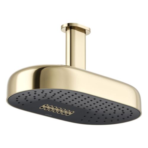 Main product image of Statement Oblong 14" Two-Function Rainhead, 2.5 Gpm (Vibrant French Gold), K-26295-AF