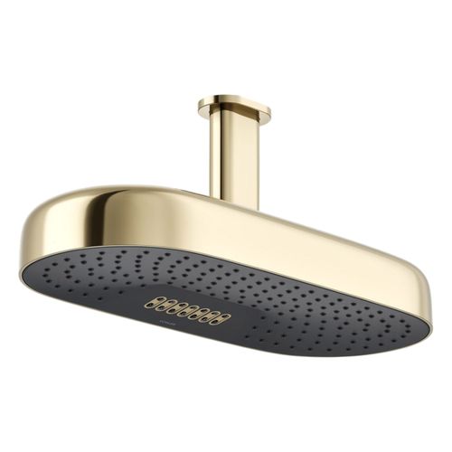 Main product image of Statement Oblong 18" Two-Function Rainhead, 2.5 Gpm (Vibrant French Gold), K-26297-AF