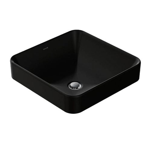Main product image of 16-1/4" Square Vessel Bathroom Sink (Black/Black), K-2661-7