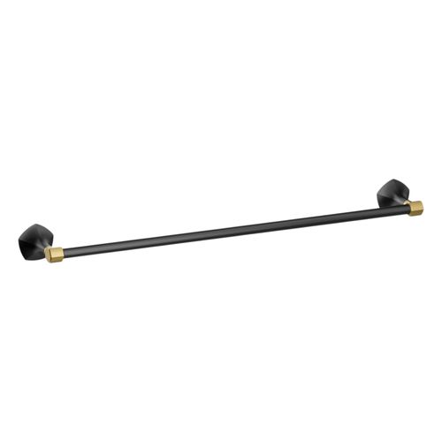 Main product image of Occasion 24" Towel Bar (Matte Black w/ Brushed Moderne Brass), K-27061-BMB