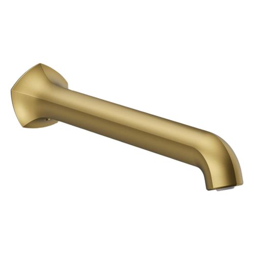 Main product image of Occasion Wall-Mount Bath Spout w/ Straight Design, 12" (Vibrant Brushed Moderne Brass), K-27115-2MB