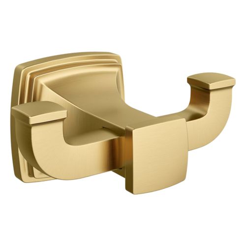 Main product image of Riff Double Robe Hook (Vibrant Brushed Moderne Brass), K-27411-2MB