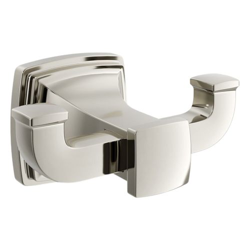 Main product image of Riff Double Robe Hook (Vibrant Polished Nickel), K-27411-SN
