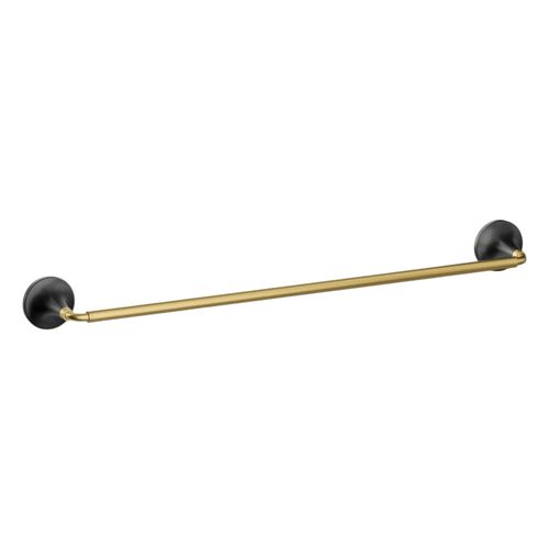 Main product image of Tone 24" Towel Bar (Matte Black w/ Brushed Moderne Brass), K-27426-BMB