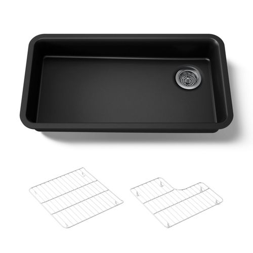 Main product image of 33" Undermount Single-Bowl Kitchen Sink (Matte Black), K-27785-CM1