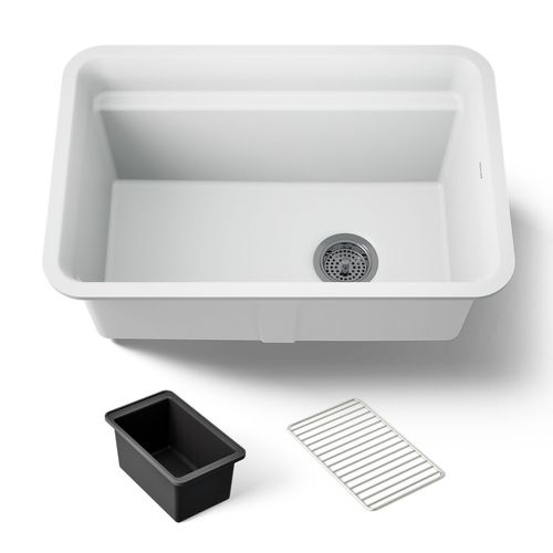 Main product image of 27-1/2" Undermount Single-Bowl Utility Sink (Matte White), K-27787-CM6