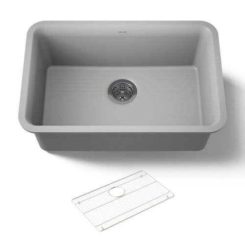 Main product image of 27-1/2" Undermount Single-Bowl Kitchen Sink (Matte Grey), K-28000-CM4