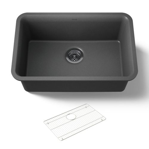 Main product image of 27-1/2" Undermount Single-Bowl Kitchen Sink (Matte Graphite), K-28000-CM7