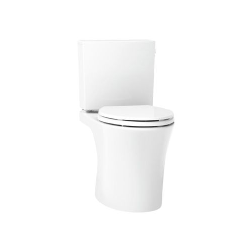 Main product image of Veil Two-Piece Elongated Toilet w/ Skirted Trapway, 1.28 Gpf (White), K-28161-RA-0