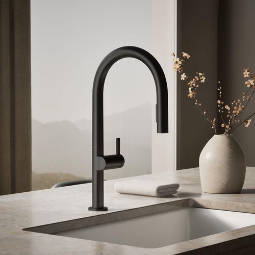 Main product image of Components Pull-Down Kitchen Sink Faucet with Two-Function Sprayhead (Matte Black), K-28268-BL