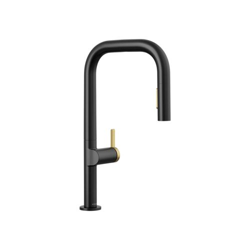 Main product image of Components Touchless Pull-Down Kitchen Sink Faucet w/ Two-Function Sprayhead (Matte Black w/ Brushed Moderne Brass), K-28271-RT2-BMB