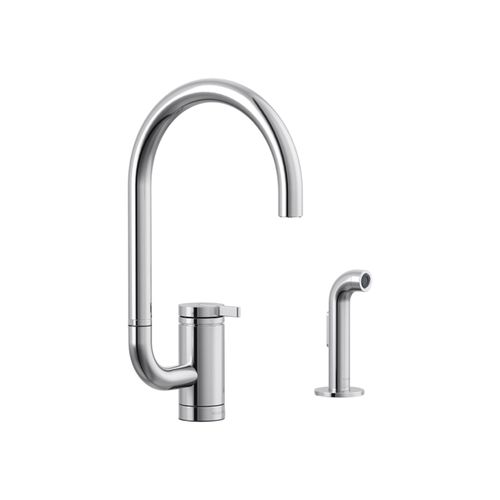 Main product image of Components Single-Handle Kitchen Sink Faucet w/ Two-Function Extended-Reach Spout And Side Sprayer (Polished Chrome), K-28272-CP