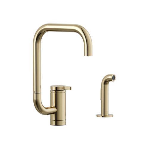 Main product image of Components Single-Handle Kitchen Sink Faucet w/ Two-Function Extended-Reach Spout And Side Sprayer (Vibrant French Gold), K-28274-AF