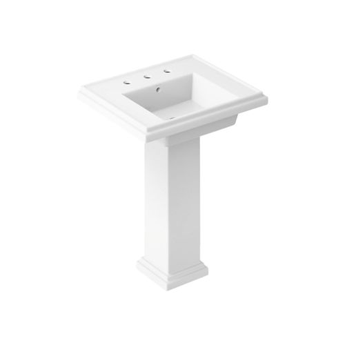 Main product image of Tresham 24" Square Pedestal Bathroom Sink (White), K-2844-8-0