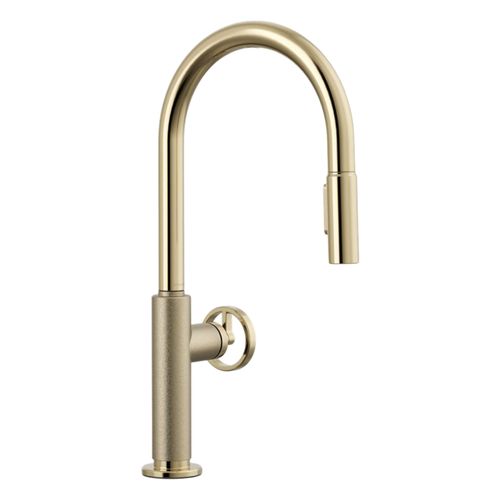 Main product image of Billet Touchless Pull-Down Kitchen Sink Faucet w/ Two-Function Sprayhead (Vibrant French Gold), K-28670-9RT2-AF