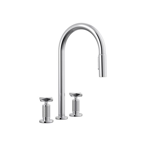 Main product image of Billet Pull-Down Kitchen Sink Faucet w/ Two-Function Sprayhead (Polished Chrome), K-28671-3-CP