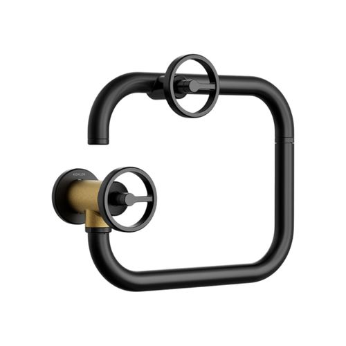 Main product image of Billet Wall-Mount Pot Filler (Matte Black w/ Brushed Moderne Brass), K-28678-9-BMB