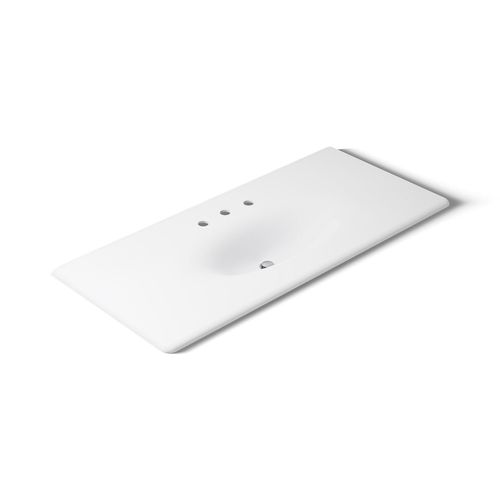 Main product image of 49" Enameled Cast Iron Vanity Top w/ Integrated Oval Sink (White), K-3053-8-0