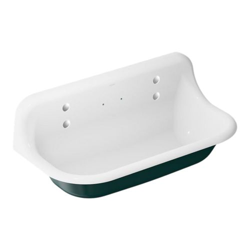Main product image of Brockway 36" Wall-Mount Utility Sink (Teal Exterior w/ White Interior), K-3200-PAT-0