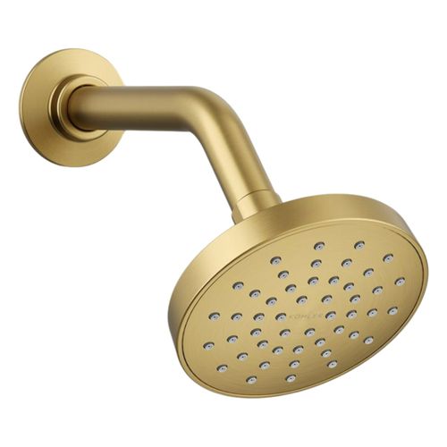 Main product image of Elate Single-Function Showerhead, 1.75 Gpm (Vibrant Brushed Moderne Brass), K-33641-G-2MB