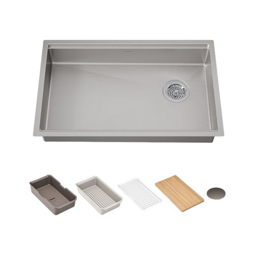 Main product image of Strive 29" Undermount Single-Bowl Workstation Kitchen Sink (Stainless Steel), K-33661-PC-NA