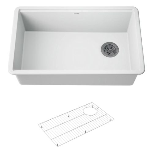 Main product image of Billings 29" Undermount Single-Bowl Kitchen Sink (Matte White), K-33712-CM6