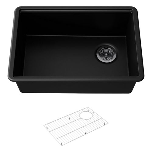 Main product image of Billings 27" Undermount Single-Bowl Kitchen Sink (Matte Black), K-33713-CM1