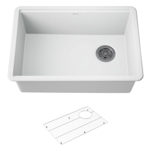 Main product image of Billings 27" Undermount Single-Bowl Kitchen Sink (Matte White), K-33713-CM6
