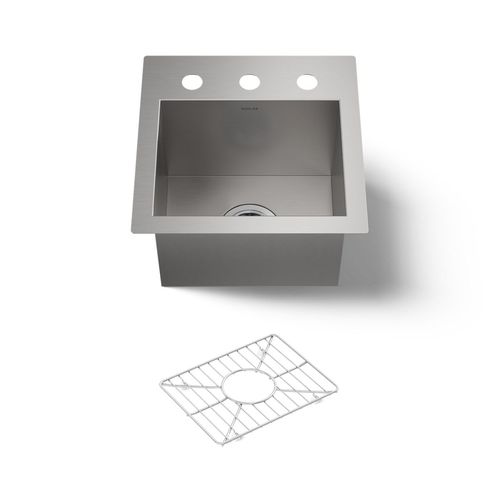 Main product image of 15" Top-/Undermount Bar Sink (Stainless Steel), K-3840-3-NA