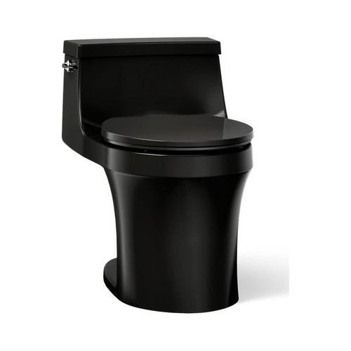 Main product image of One-Piece Round-Front Toilet, 1.28 Gpf (Black/Black), K-4007-7