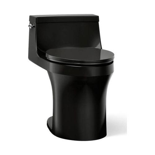 Main product image of One-Piece Compact Elongated Toilet w/ Concealed Trapway, 1.28 Gpf (Black/Black), K-5172-7