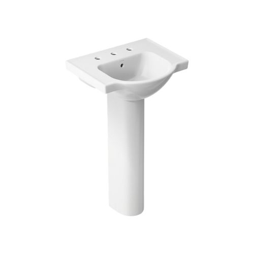 Main product image of Veer 21" Rectangular Pedestal Bathroom Sink (White), K-5265-8-0