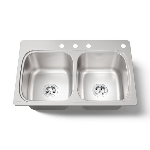 Main product image of 33" Top-Mount Double-Bowl Kitchen Sink (Stainless Steel), K-5267-4-NA