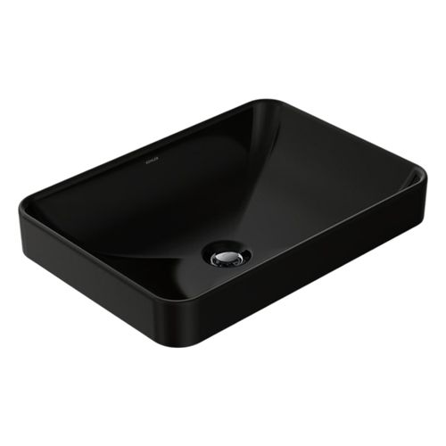 Main product image of Vox 22-3/4" Rectangular Vessel Bathroom Sink (Black), K-5373-7