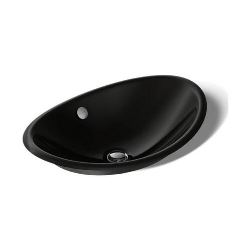 Main product image of 20-3/4" Oval Vessel Bathroom Sink (Black/Black), K-5403-P5-7