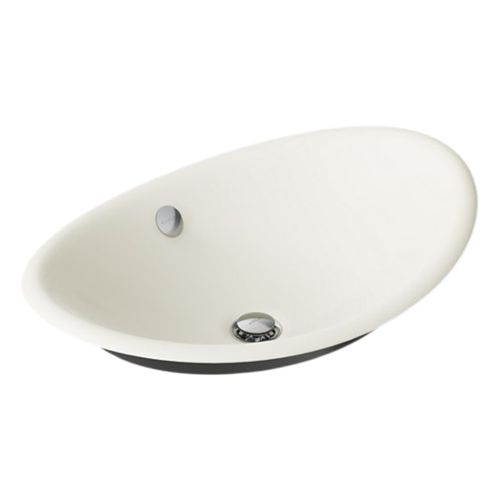 Main product image of Iron Plains 20-3/4" Oval Vessel Bathroom Sink (Biscuit), K-5403-B-96